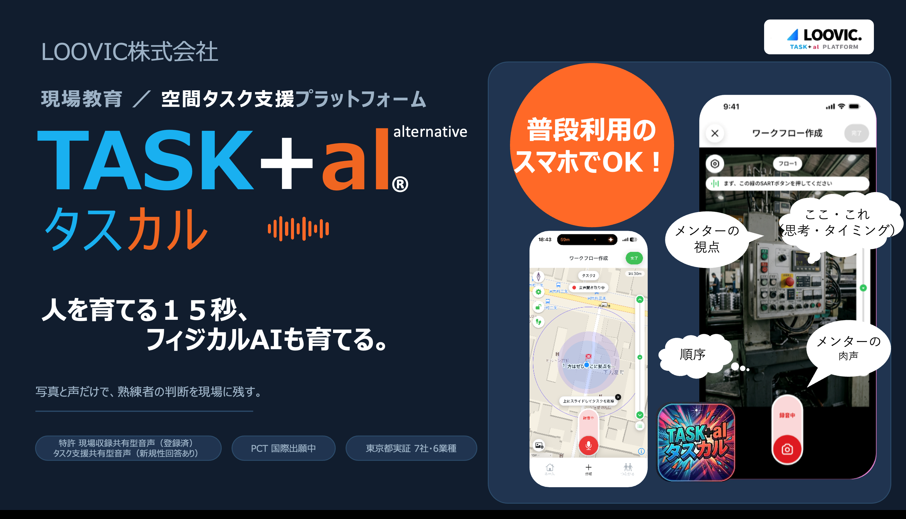 【CEATEC 2026】LOOVIC株式会社、動画とは異なり、特別なデバイスも使わない音声を用いたタスク支援技術 TASK+al®（タスカル）を紹介。
